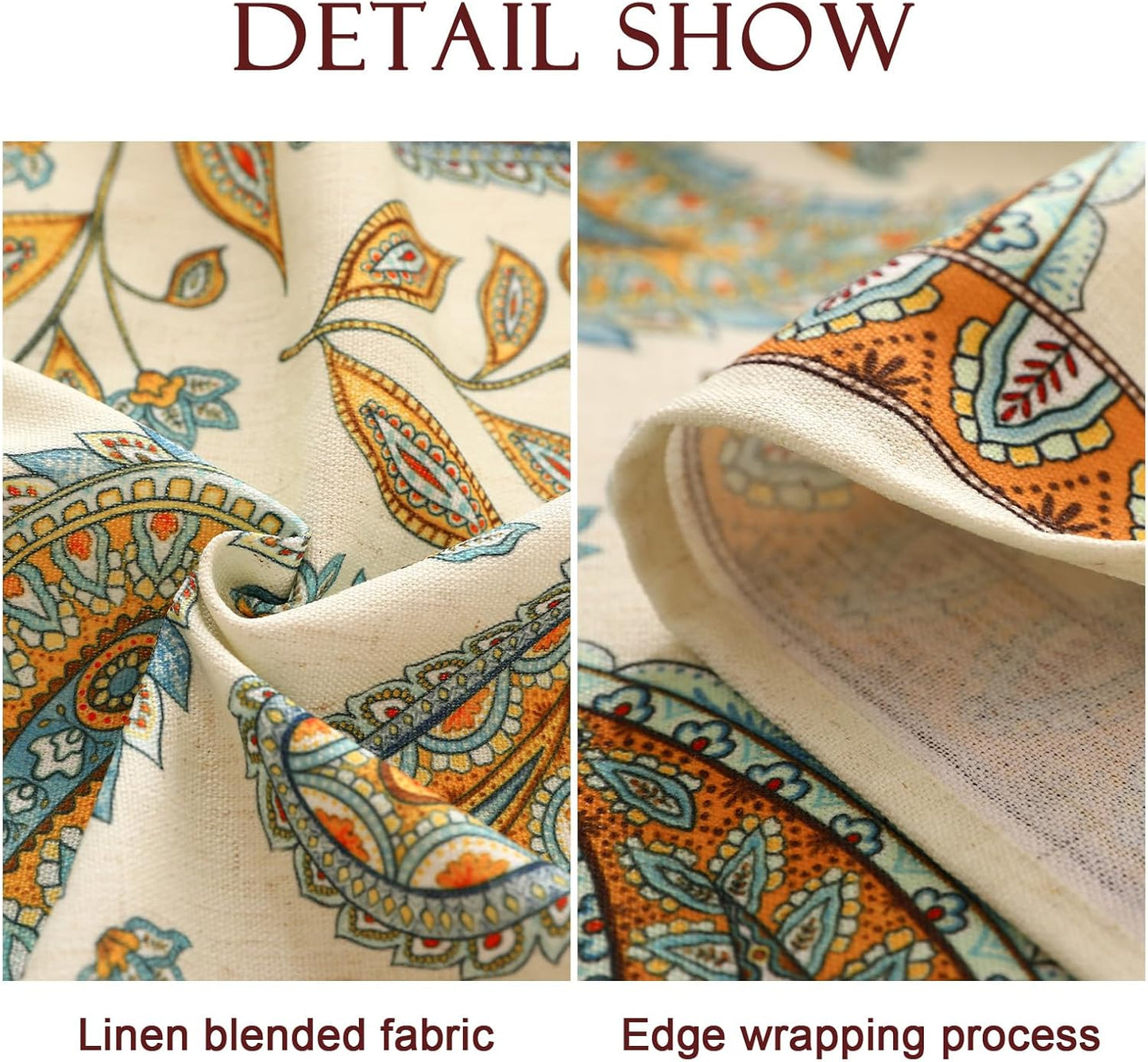 patdrea Designer Vintage Floral Tablecloth for Square Table,Linen Breathable Durable French Table Cloth,Durable Cover for Kitchen Dining,Christmas,Thanksgiving,Tea Party,67"x67"-Lysaniya