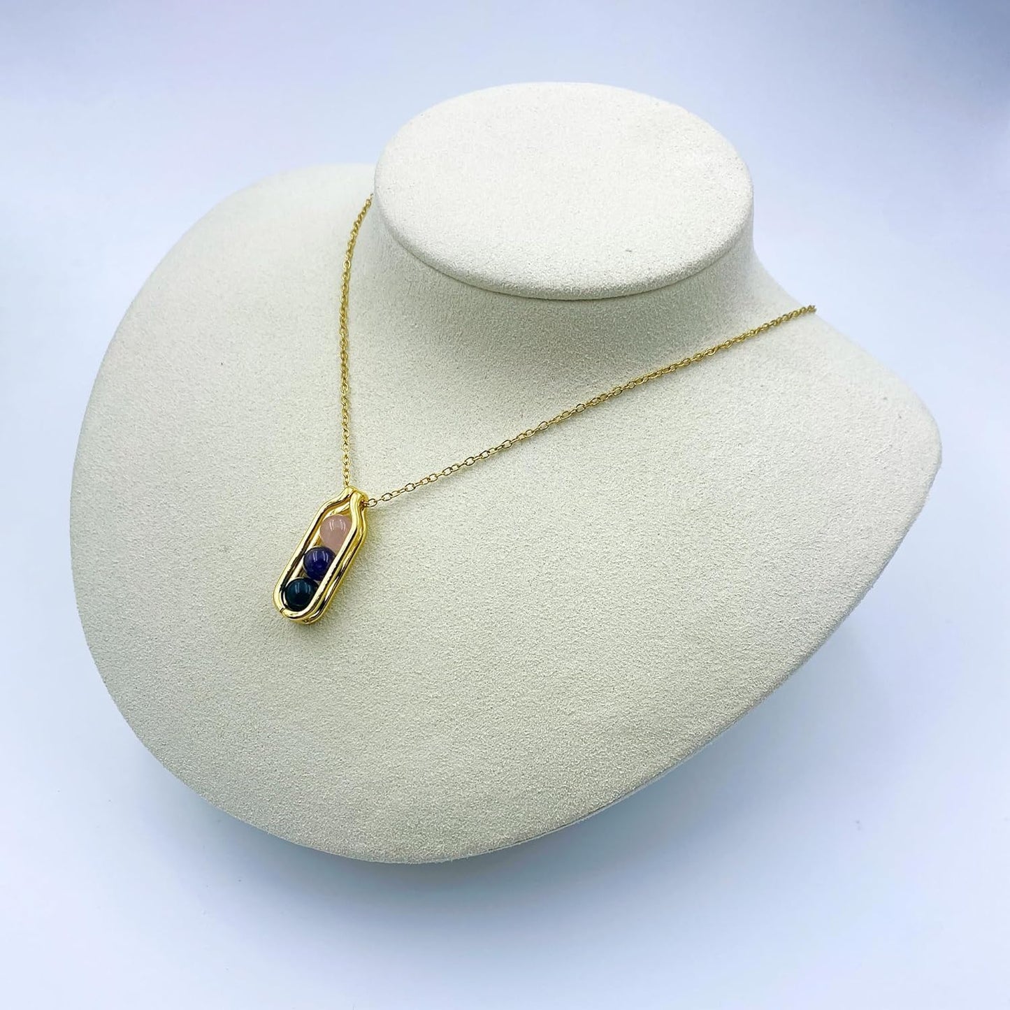 Natural Crystal Necklace Gift for New Beginnings, Crystals and Healing Stones Necklace for Anxiety Relief, Encourage Gift For Women, Mum, Natural Genuine Gemstone, Cheer Up