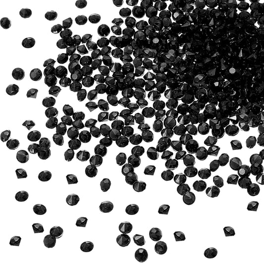 10000Pcs Crystal Acrylic Diamond Fake Gems Vase Filler, 4.5mm Faux Diamonds for Table Scatter Wedding Party, Bridal Shower, Birthday Decoration, Black