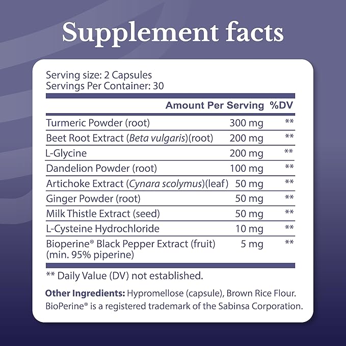 Liver Renew - Liver Cleanse Detox & Repair - Liver Support Supplement with Artichoke Extract, Milk Thisle, Dandelion and Turmeric - 60 Capsules