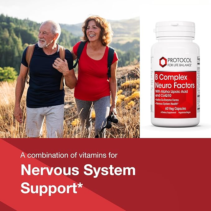 PROTOCOL FOR LIFE BALANCE B Complex Neuro Factors - with Vitamin C, Alpha-Lipoic Acid, CoQ10, and More - 60 Veg Caps