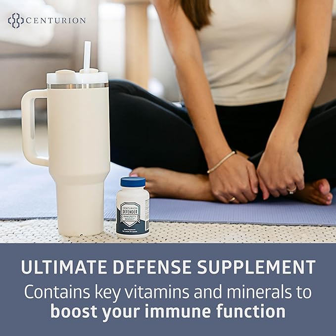 Defender Immunity Boost, 5-in-1 Powerful Blend of Quercetin, Zinc, Vitamin D, Vitamin C, Copper to Help Support Overall Health, 60 Caps