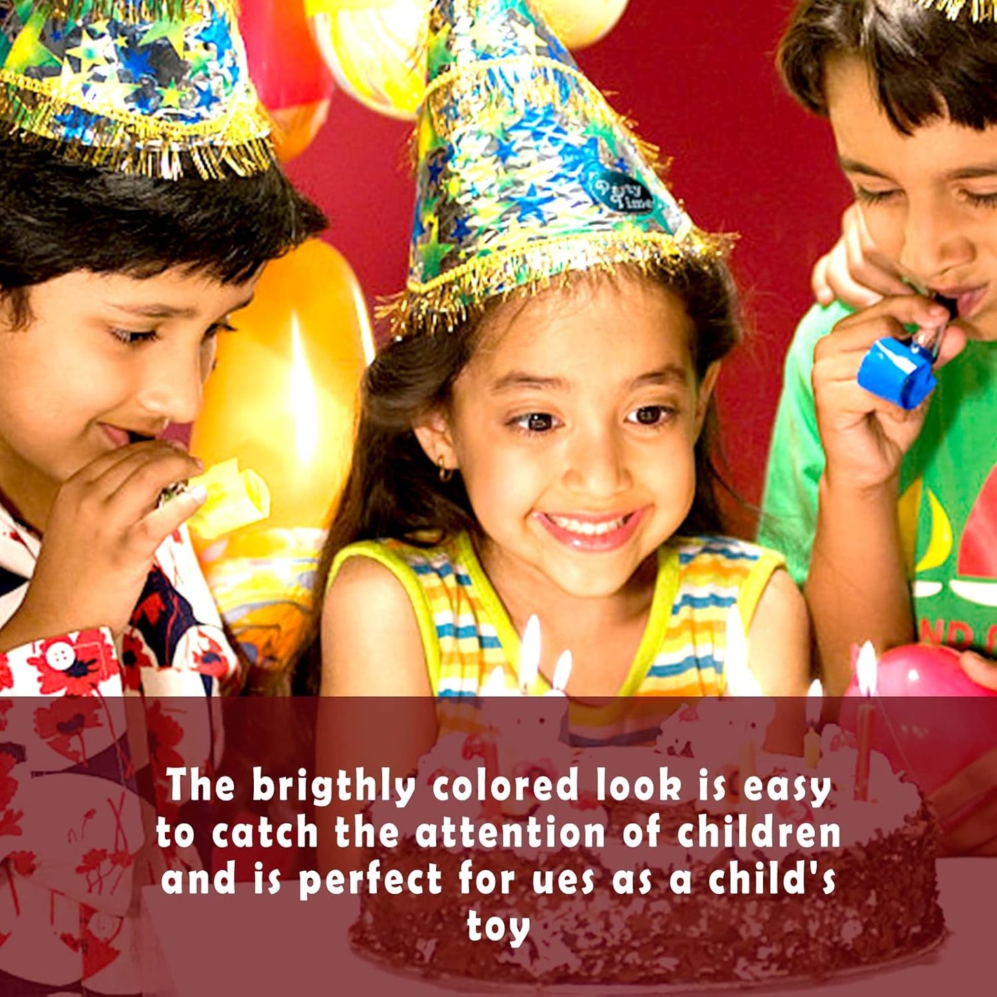 25 PCS Party Blower Blowouts Noisemakers Funny Blow Horns Colorful Birthday Blow Horns Whistles New Years Party Noisemakers Whistles Favors Noise Makers