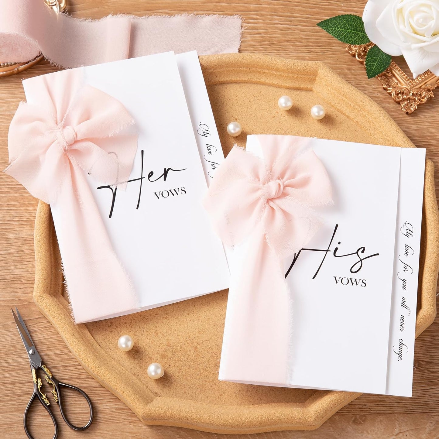 DORIS HOME Pink Chiffon Ribbon for Flower Bouquet, 2" x21Yd Fabric Ribbon for Gift Wrapping, Handmade Frayed Ribbon for Wedding, Chiffon Silk Ribbon for Christmas Decorations