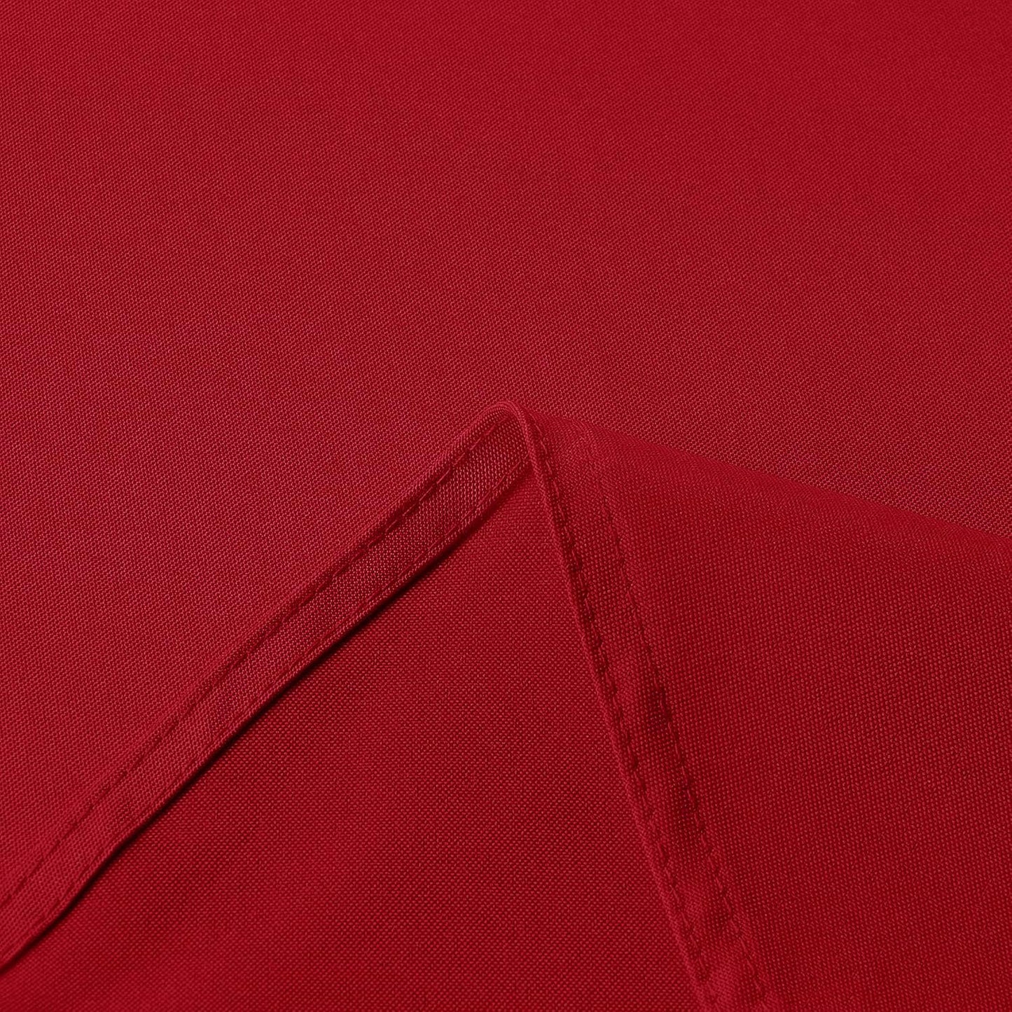 sancua Round Tablecloth - 108 Inch - Water Resistant Spill Proof Washable Polyester Table Cloth Decorative Fabric Table Cover for Dining Tables, Buffet Parties and Camping, Red