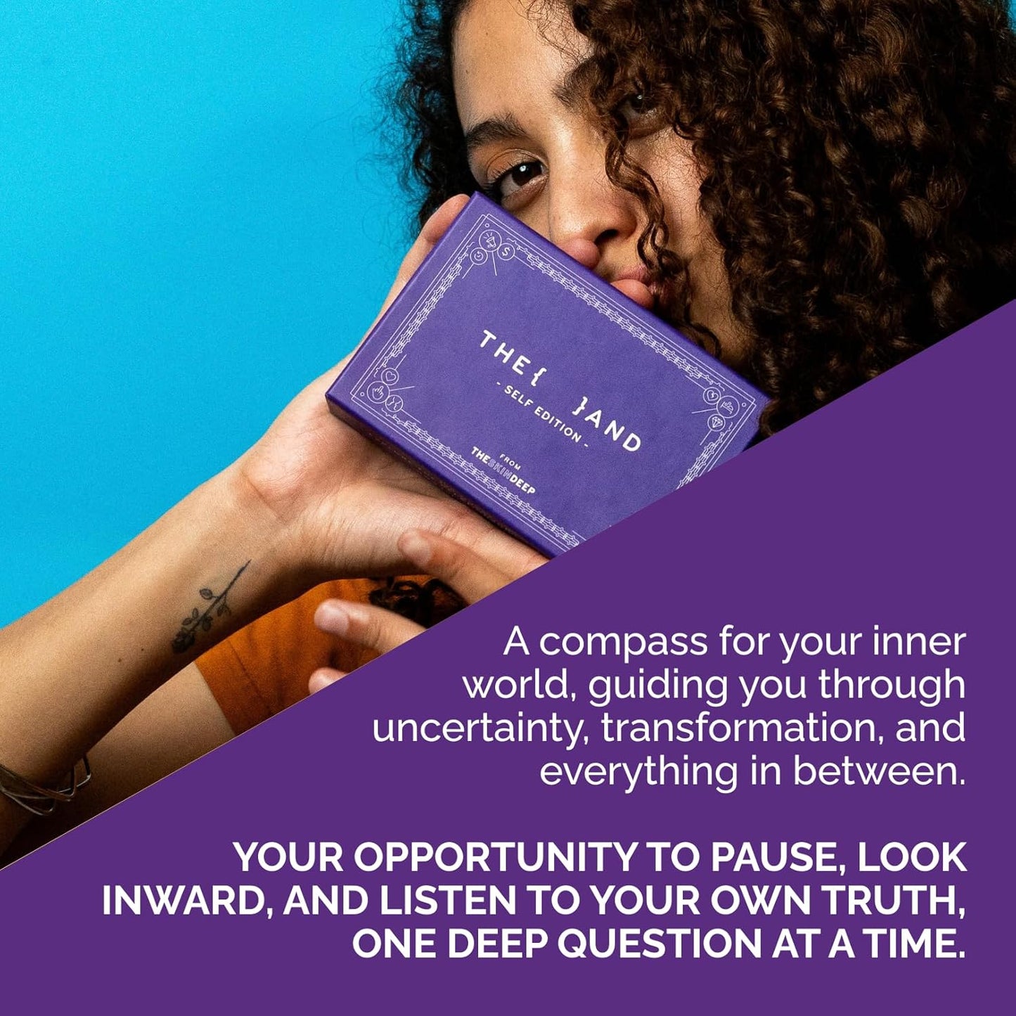 (The and) Self Love Edition - 199 Self Reflection Cards to Improve Self Awareness - Self Care Question Card Deck to Prompt Mindfulness & Meditation - Explore Identity for Women & Men by The Skin Deep