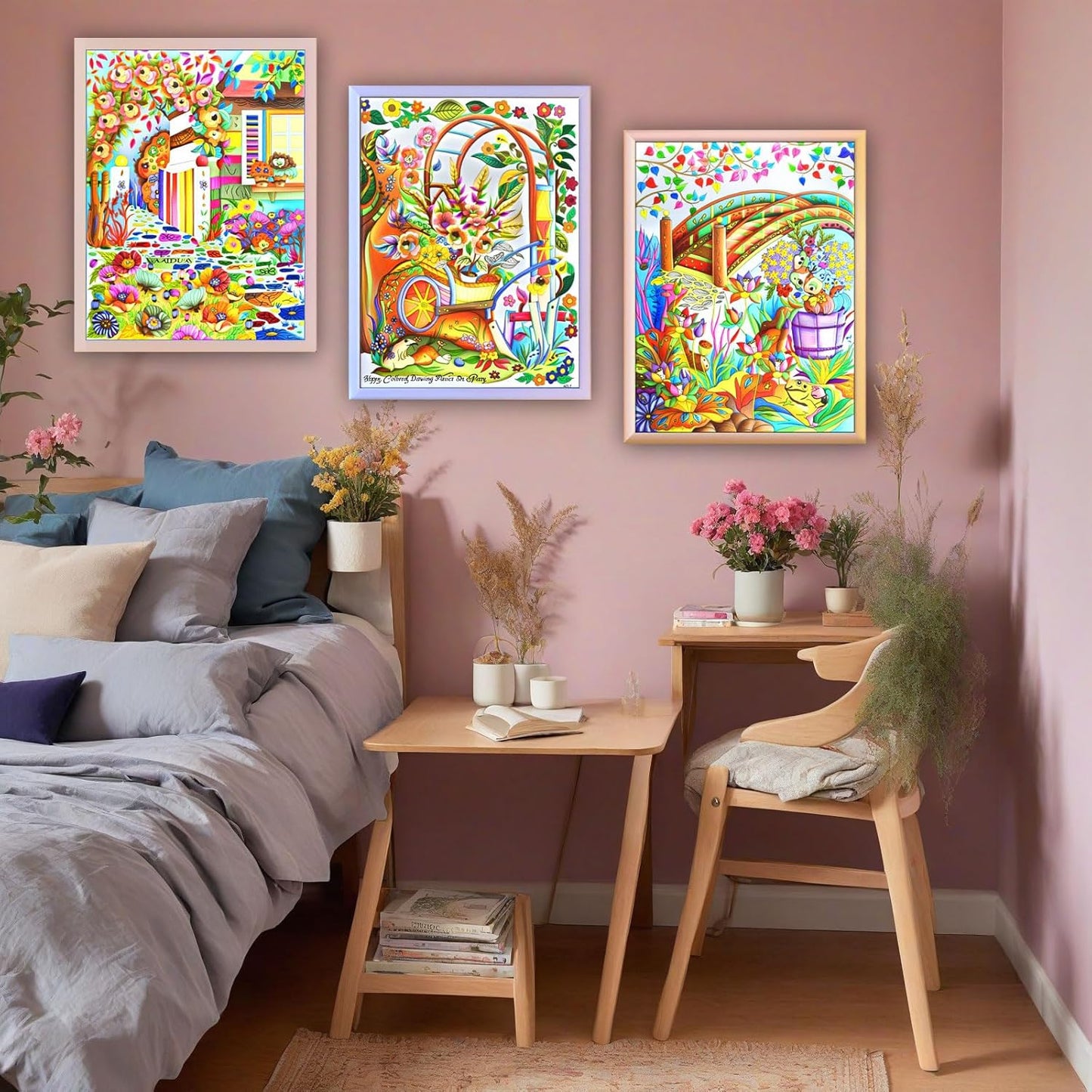 Bondream Adult Coloring Book for Adults Relaxation, Spiral Bound Coloring Books for Women, Anxiety Relief Gifts with 30 Patterns Included Dream Garden,Gift for Birthdays, Christmas, Anniversaries