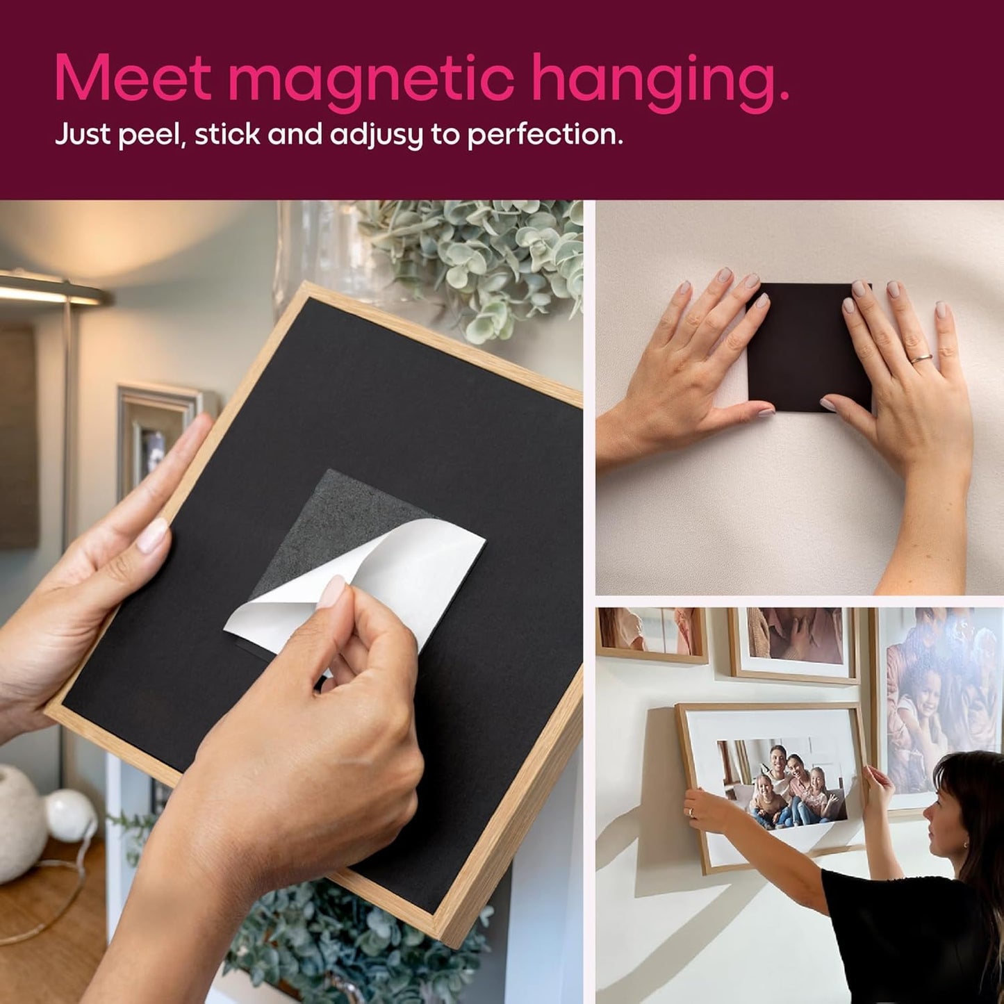 Mixtiles Official - Custom Photo Tiles - Personalized Printed Photos - Magnetic Wall Frames - Adhesive Sticker, No Nails - Various Sizes and Frames - offbeat-set-5-Tile - Clean Frame