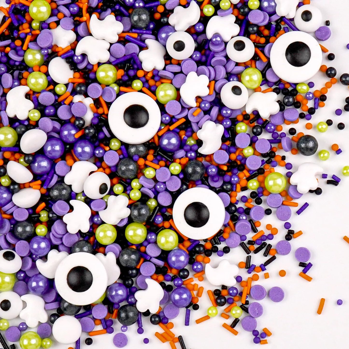 Halloween Sprinkles for Cake Decorating, Edible Candy Eyeballs, Pearl Sugar Sprinkles Mix, 150g/5.29oz, Perfect for Cake Decoration, Cupcake Decorations Ice Cream Toppings