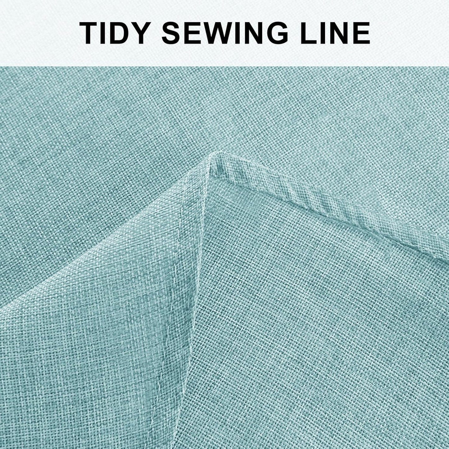 Hiasan Round Tablecloth 90 Inch Linen - Wrinkle and Stain Resistant Washable Polyester Fabric Table Cloth for Dining Room Kitchen Party, Aqua