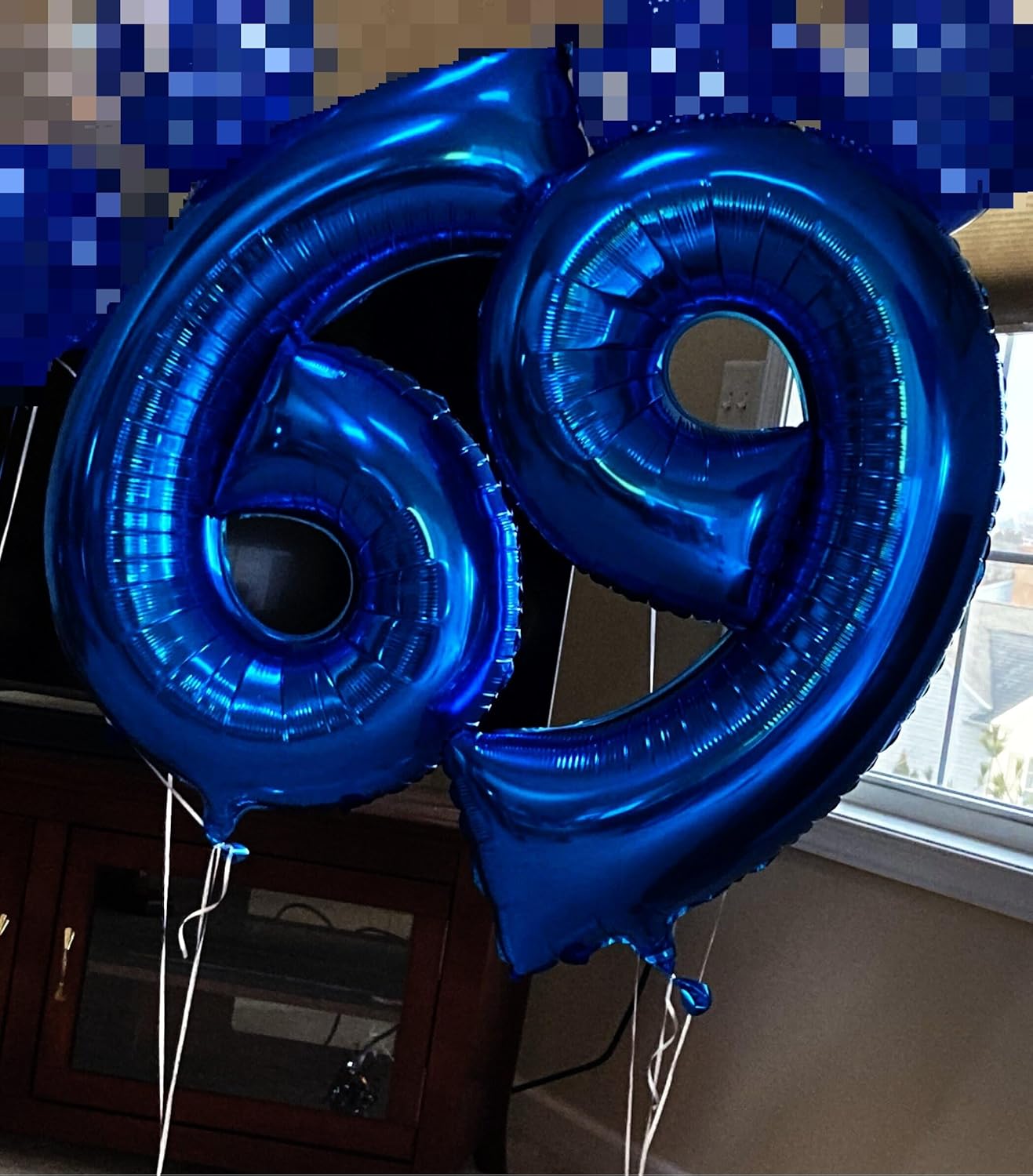 Big Night Blue 40 Inch 9 Balloon Number, Jumbo Giant 9th 19 29 39 49 99 Birthday Party Decorations, Large Night Blue Foil Balloons Anniversary Birthday Party Engagement Decorations