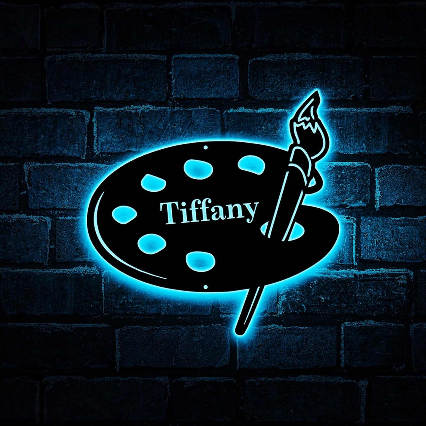 Personalized Artist Palette Metal Wall with LED Lights, Artist Palette Sign, Kids Room Decor,Painting Room Decoration, Living Room Decor