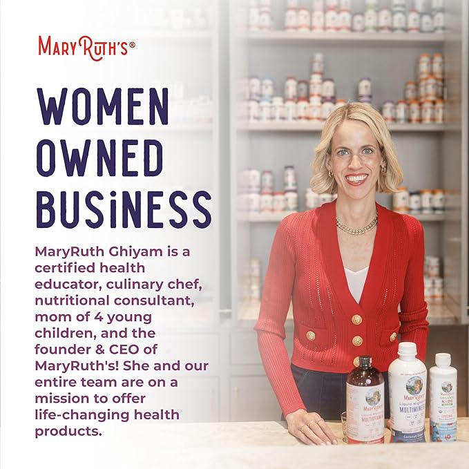 MaryRuth's Liquid Nighttime Liquid Multimineral + Skin Renew | Clinically Shown in Women to Reduce Fine Wrinkle & Improve Skin Firmness | Sepitone | NO Melatonin | Magnesium | Vegan | 15 Servings