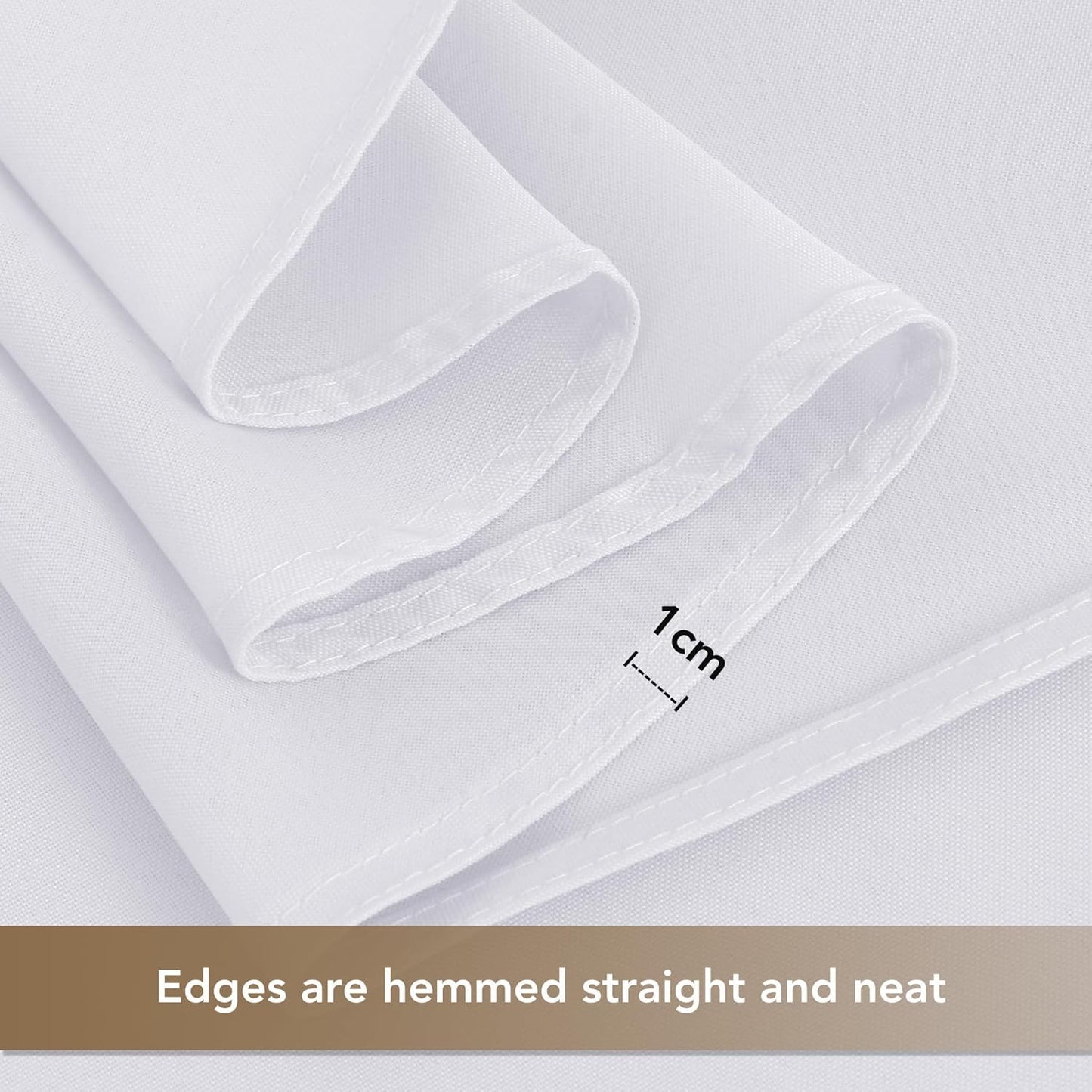 sancua White Square Tablecloths 60x60 Inch - Fabric Table Cloth for Square or Round Tables, Washable Polyester Table Cover for Dinner, Holiday Party, Decorative Display Tables