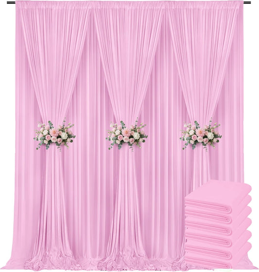 30x10ft Backdrop Curtains for Parties, 6 Panels 5x10ft Photography Backdrop Curtain with Rod Pocket,Backdrop Polyester Background Drapes,Wedding Backdrop Drapes for Birthday Baby Shower Home Decor