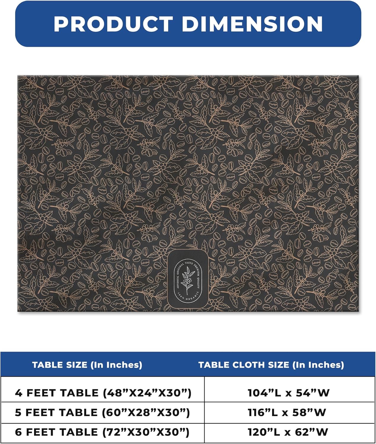 DreamController Custom Table Cloth for 4ft/5ft/6ft Table with Business Logo, Image or Text Personalized Table Cover for TradeShows, Events, Birthday, Wedding | Made in USA | Fast delivery | HD Print