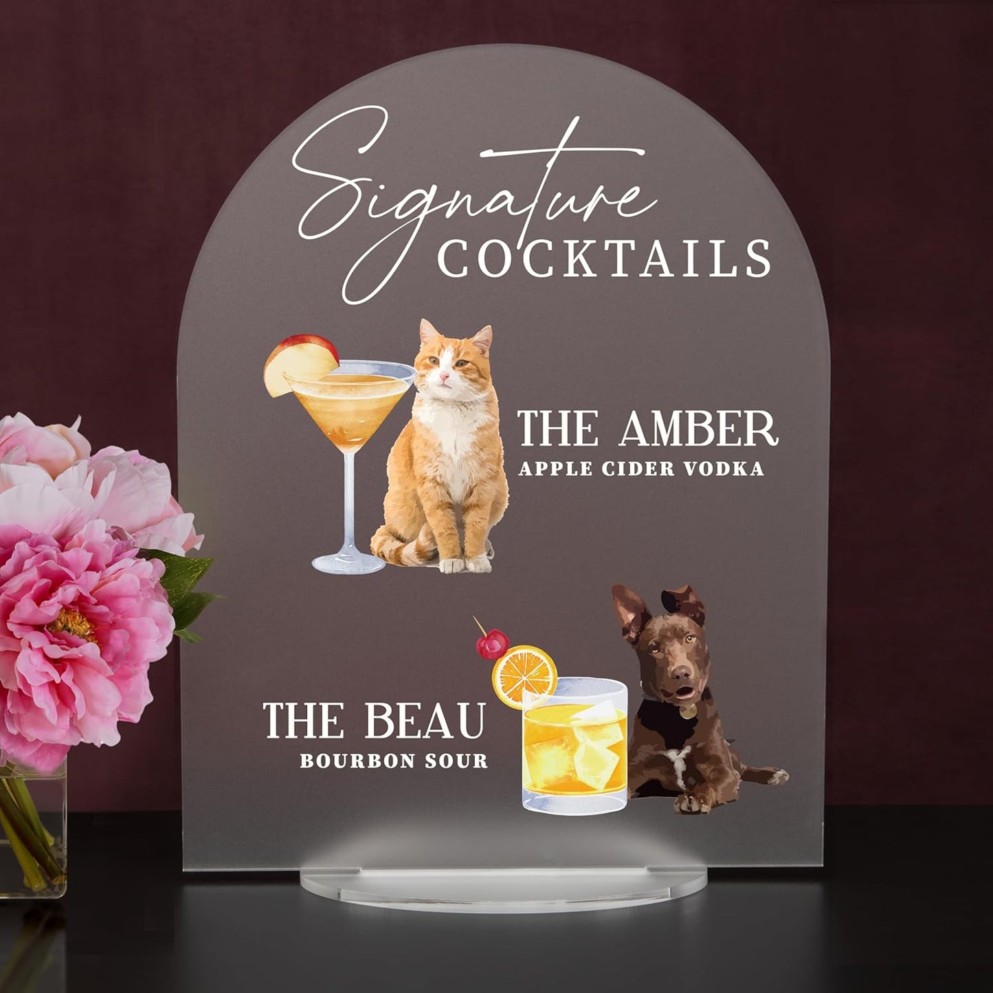 Pet Signature Drink Wedding Signs