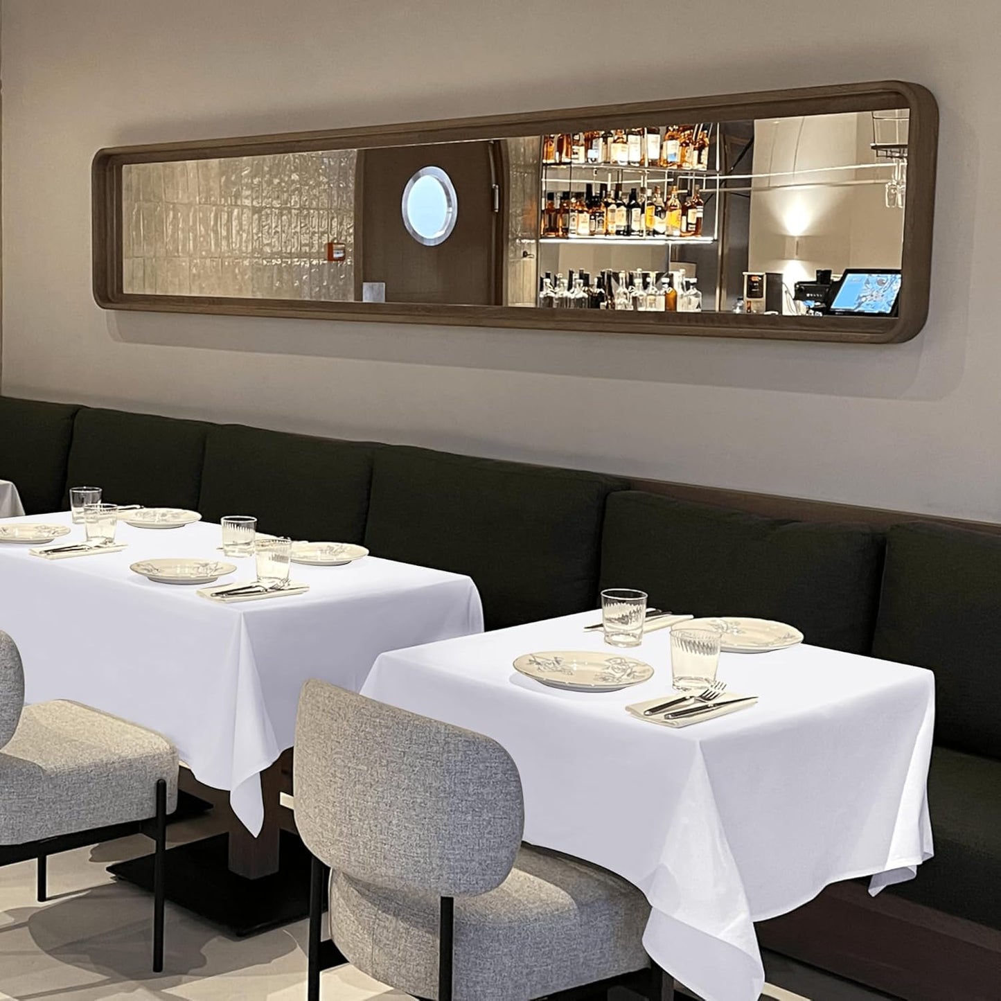 sancua White Large Square Tablecloths 85x85 Inch, 2 Pack - Fabric Table Cloth for Square or Round Tables, Washable Polyester Table Cover for Outdoor Party, Birthday, Buffet, Resturant