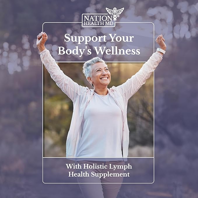 Lymph MD - Lymphatic System Supplement with 9 Botanicals - Dandelion, Burdock, Echinacea, Lemon & More - Supplements for Men and Women - 60 Capsules