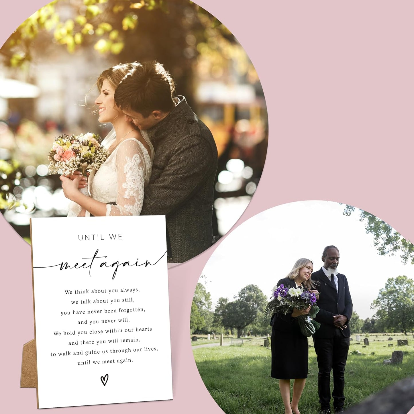 Until We Meet Again,Wedding Memorial Sign, 8x11 White Minimalist Style Memorial Table Sign for Wedding, Wedding Decorations, Wedding Table Decor, Memorial Gifts For Loss of Loved One -3