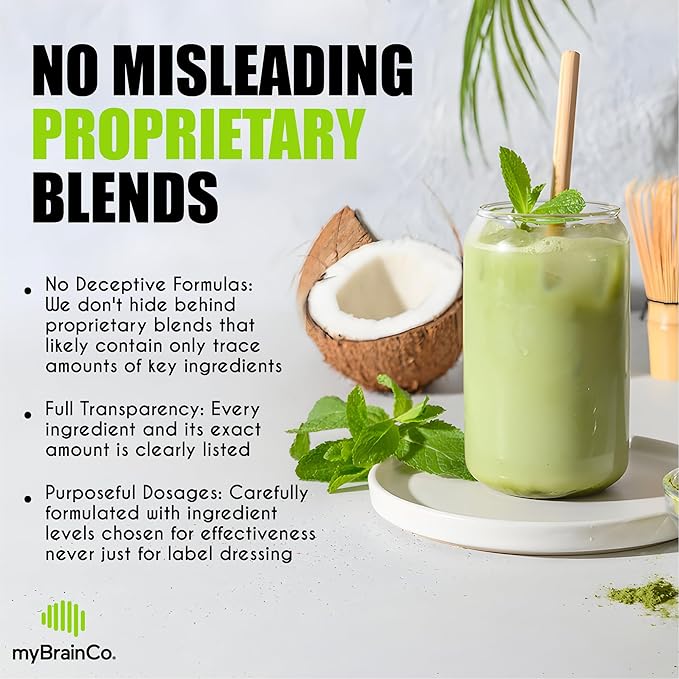 Nootropic Greens - Premium All-in-One Body, Brain & Longevity Optimization Nutrition. Organic Greens & Superfoods, Alpha-GPC, L-Theanine, Lion’s Mane, TMG, NR, NAC & More. (15.9 oz)
