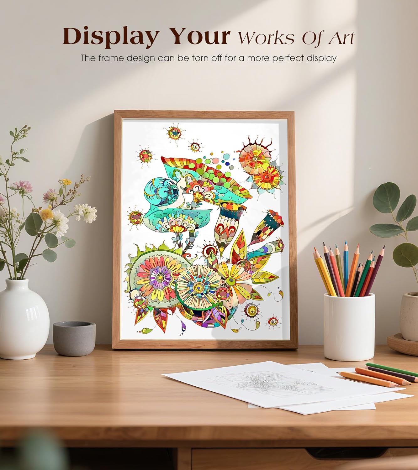 Adult Coloring Book for Women-Hardcover Spiral Bound Coloring Books for Adults Relaxation 8.5 * 11, 30 Flowers & Mandalas Pattern, Anxiety, Stress Relief & Relaxation Gifts for Women, 120GSM Paper