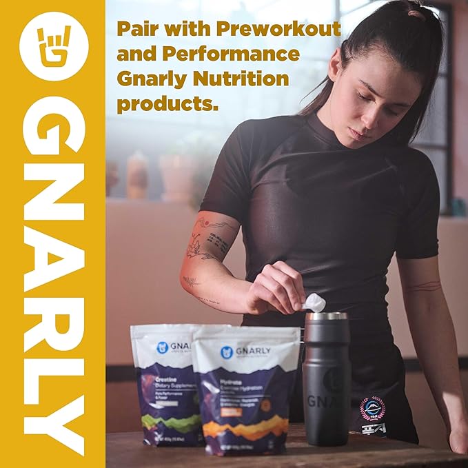 Gnarly Nutrition Chocolate Protein Powder – NSF Sport Certified – 25g Protein, Muscle Repair – Grass Fed Whey Powder, Smooth Taste – Chocolate, 32 oz