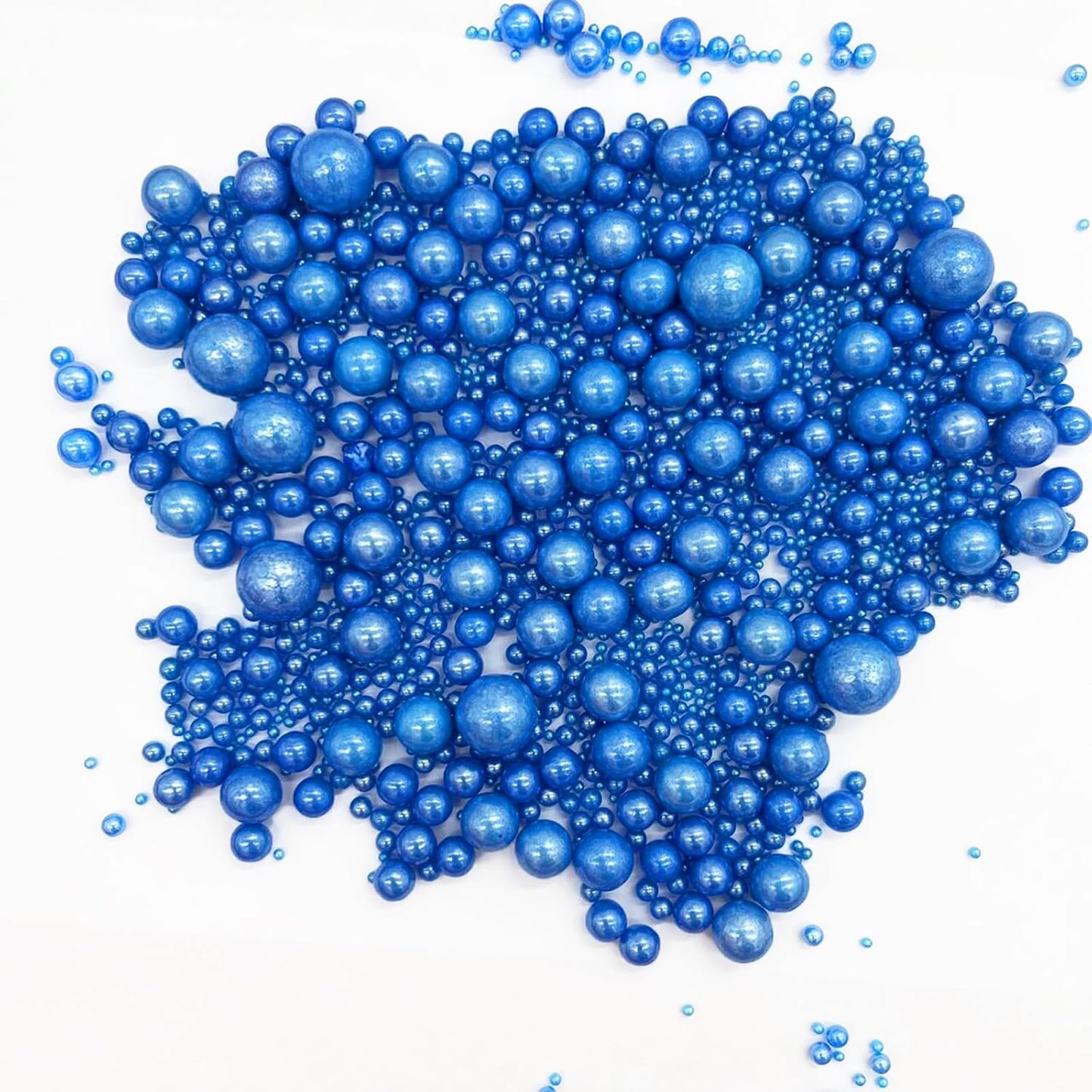 Edible Royal Blue Pearl Sugar Sprinkles Candy Baking Edible Cake Decorations Cupcake Toppers Cookie Decorating Celebrations Wedding Shower Party Chirstmas Supplies 120g/ 4.2oz…