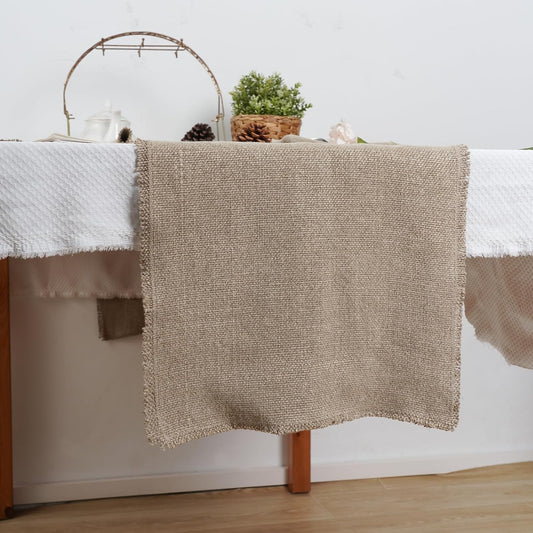100% Pure Linen Table Runner 106 Inches Long-Super Thick Noble 14 x 106 Inch Cloth Dining Table Runner for Wedding, Parties, Everyday, Holidays