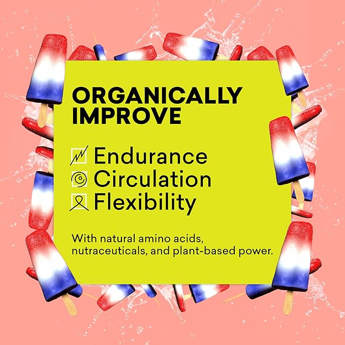 EBOOST POW Natural Pre Workout Powder - 20 Servings - Patriot Pop - Pre Workout Supplement for Performance, Joint Mobility Support, Energy, Focus - Men & Women - Non-GMO, Gluten-Free, No Creatine