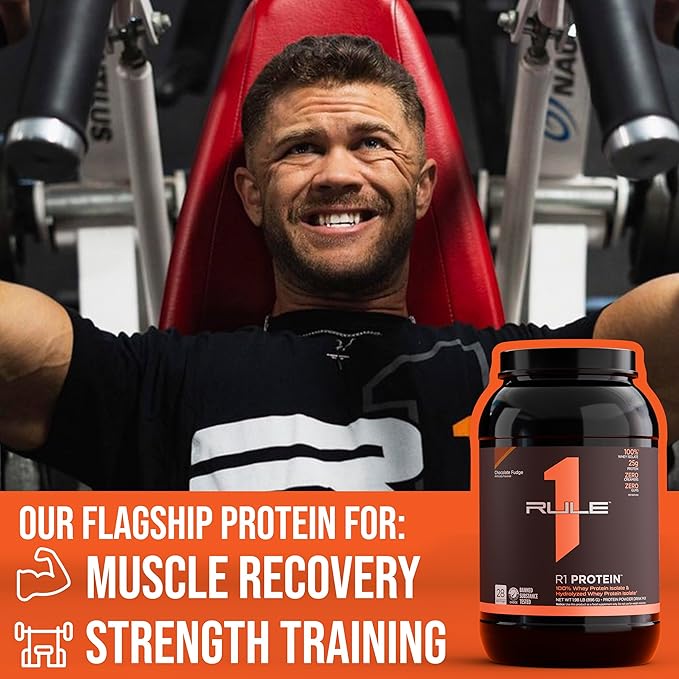 Rule 1 R1 Protein Whey Isolate - with 25g Protein & 6g BCAA Exclusively from Isolated & Hydrolyzed Sources for Workout Recovery (10 Pounds*, Vanilla Creme)