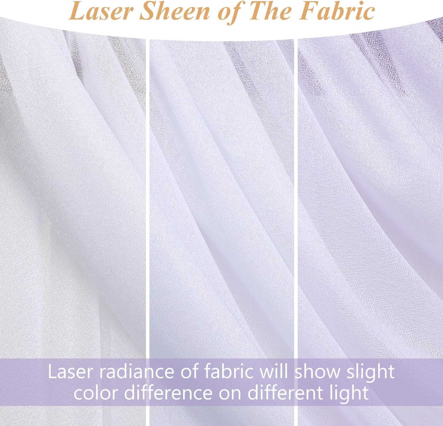 Wokceer Wedding Arch Draping Fabric 2 Panels 28.7" x 20FT White Sheer Fabric Backdrop Arch Draping for Wedding Ceremony Birthday Party Bridal Shower Decoration