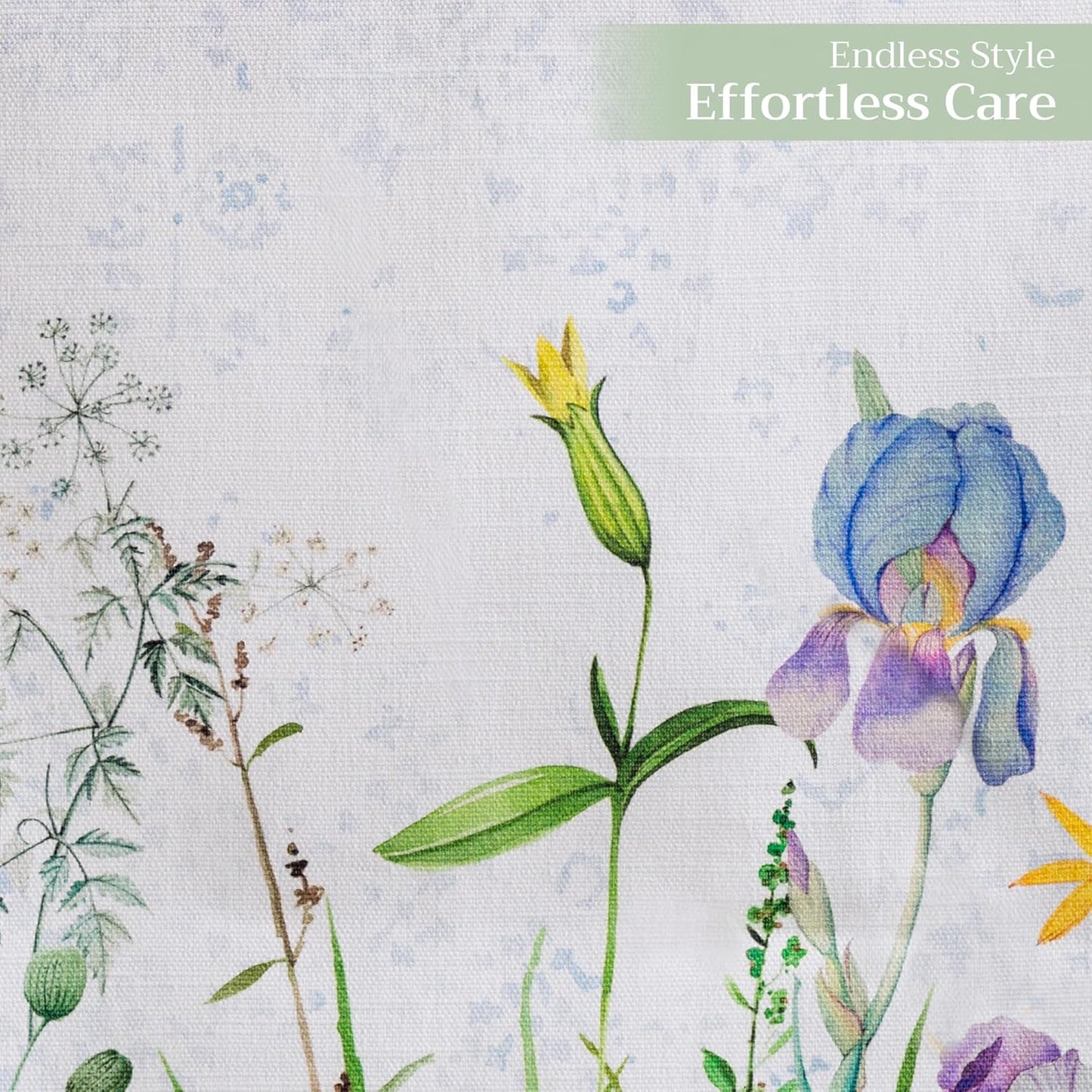 Maison d' Hermine Table Runner 100% Cotton Single Layer Table Runners 108 inches Long Decorative for Home Kitchen Dining Party Wedding Bridal Shower Spring Summer (Fleurs De Mai, 14.50" x 108")