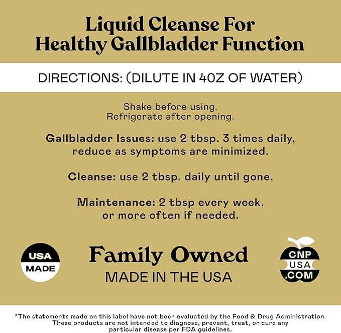 Complete Natural Products Gallbladder Complete - 16oz Glass Bottle, Gallbladder Cleanse Supplement