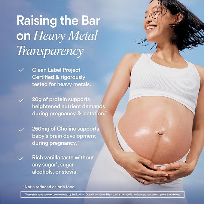 Ritual Prenatal Vegan Plant Based Protein Powder: Choline to Support Pregnancy, Postpartum, & Lactation, 20g Organic Pea Protein from Regenerative Farms in USA, Sugar Free†, Vanilla, 1 Lbs