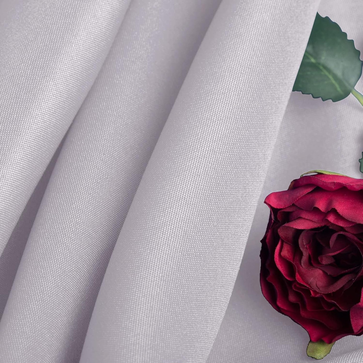 Ascoza 2pack 60x102 Inch Silver Rectangular Tablecloth 6 Feet Table Cloth in Polyester Fabric for Wedding/Banquet/Restaurant/Parties