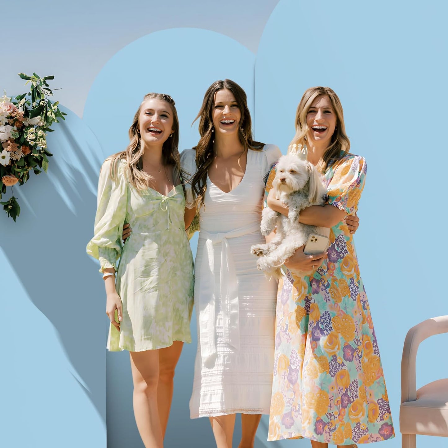 Spandex Anti Wrinkle Arch Backdrop Cover - High Elastic Fitted Arch Stand Cover Set of 3, Dusty Blue Round Top Chiara Backdrop for Wedding Birthday Party Garden Decor 6Ft, 6.6Ft, 7.2Ft