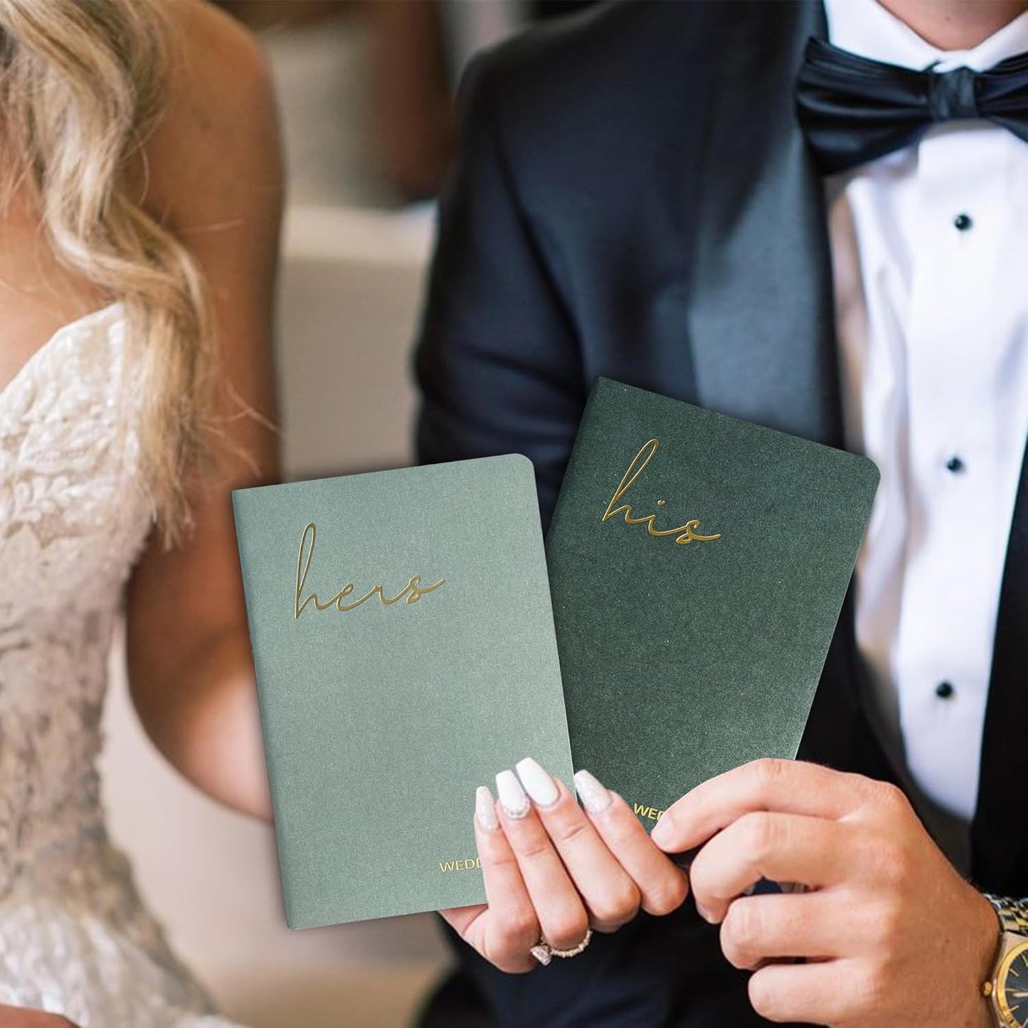 Wedding Vow Books His and Hers, Wedding Registry Gifts Ideas for Bride & Groom,Wedding Essentials