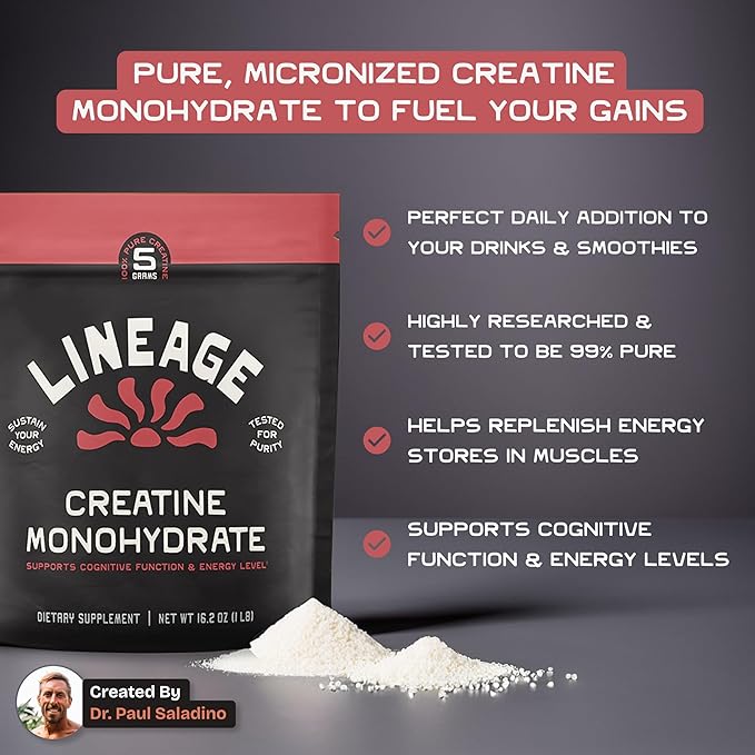 Micronized Creatine Monohydrate with Sea Salt - Micronized Creatine Powder for Training & Performance – No Artificial Ingredients – 90 Servings