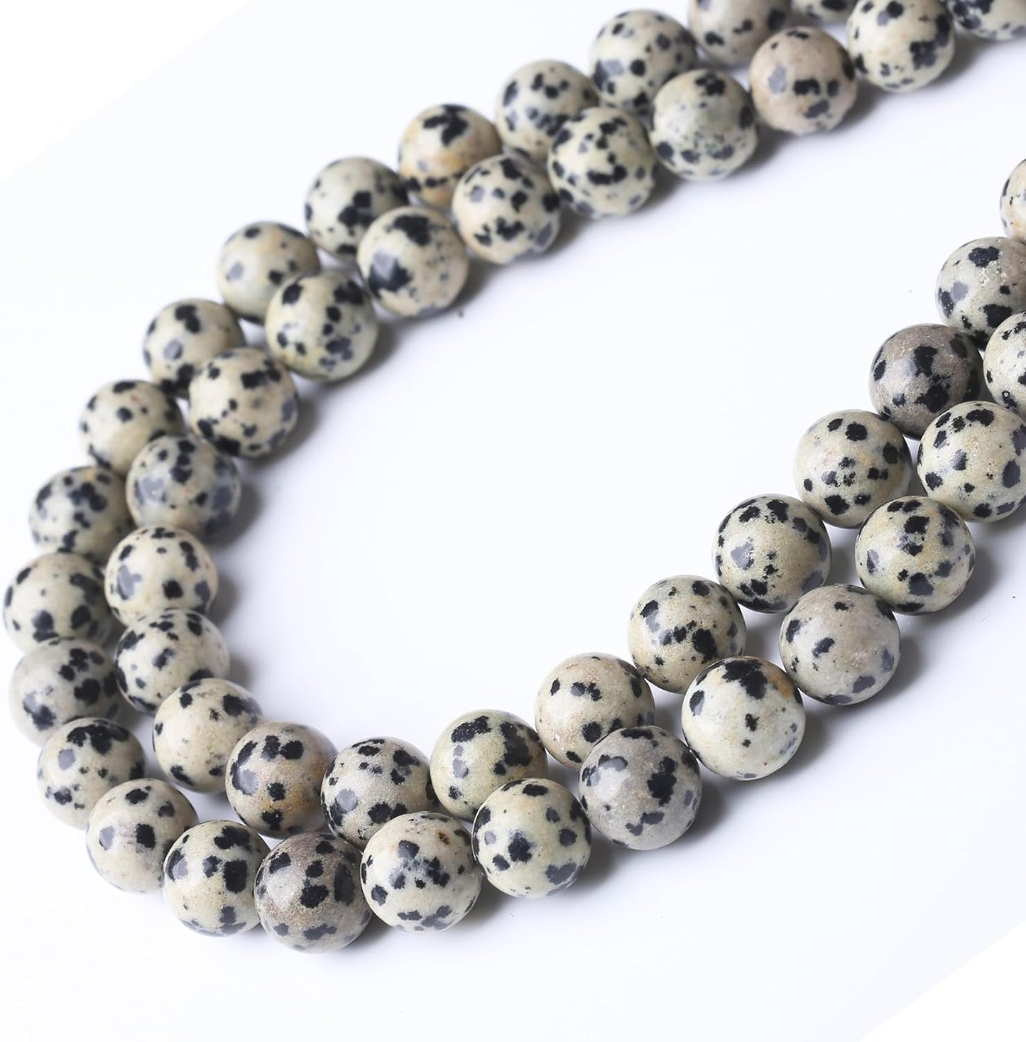 Quail Egg Stone Beads Gemstone Round Crystal Energy Jade Beads Stone Beads for Jewelry Making DIY Bracelet Necklace Jewelry Making 1 Strand 15.5inch 45PCS 8MM