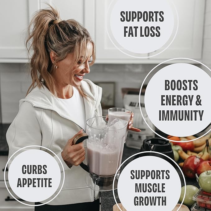 Vanilla Whey Protein Powder, 30G of Protein, Low Calorie & Fast-Absorbing, 0 Sugar, Soy-Free & Gluten-Free Protein Powder, 30 Servings