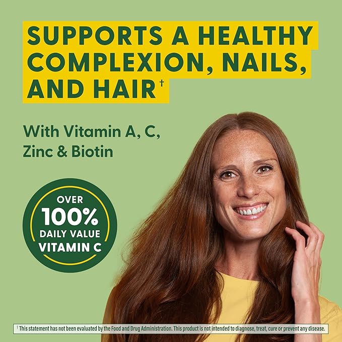 MegaFood Skin, Nails & Hair 2 - Vitamins for Women & Men - Biotin, Vitamin A, C, Zinc, B6, E, Pantothenic Acid - Vegan - Made Without 9 Food Allergens - 60 Tabs (30 Servings)