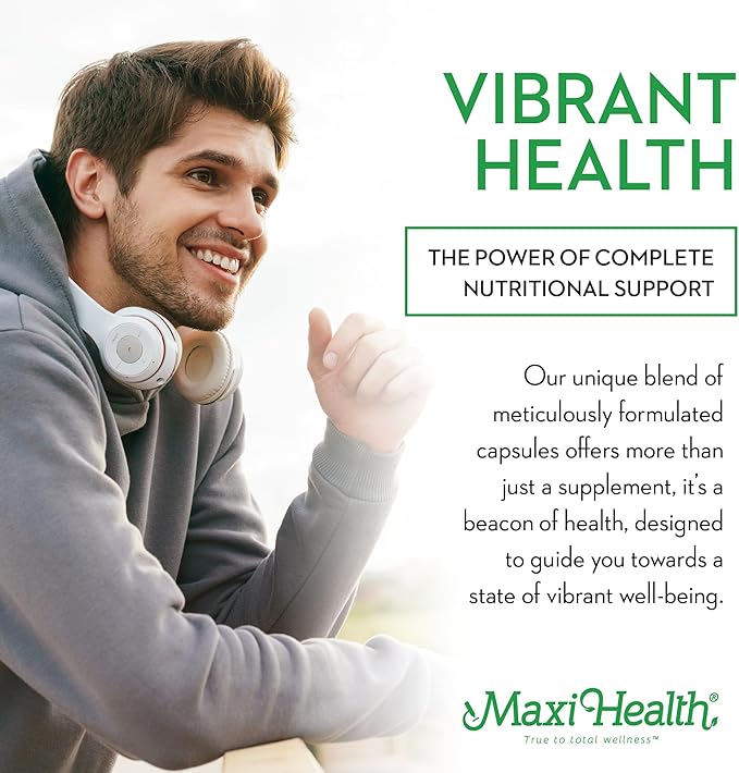 Maxi Health Multivitamin – Easy to Swallow Multi Vitamin Capsules with 30 Nutrients, Iron & Probiotics – Kosher Daily Multivitamins Small Capsules for Wellness Support & Digestive Ease (120 Units)