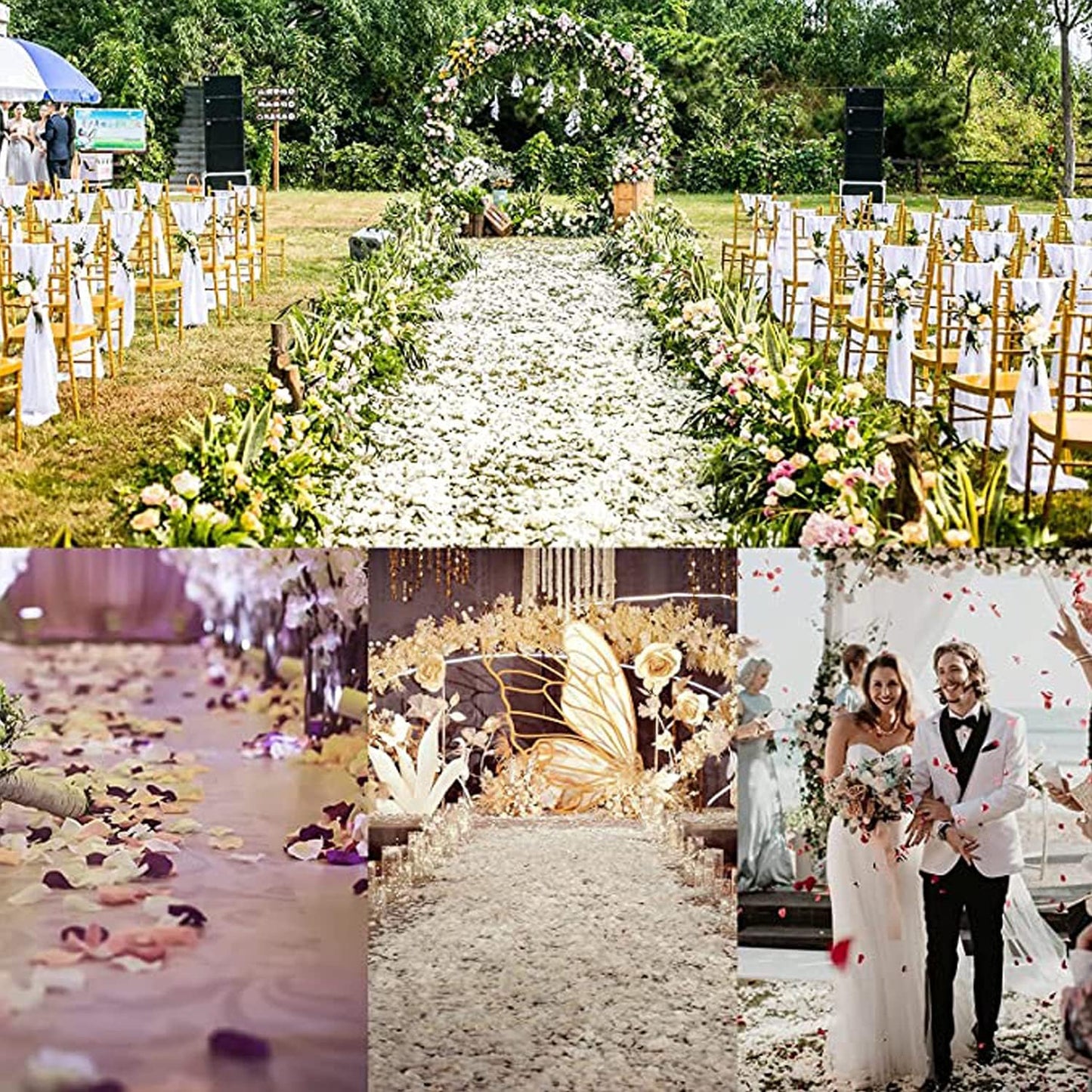 ocharzy 3000pcs Silk Rose Petals, Artificial Flower Petals for Wedding, Fake Rose Petals for Romantic Night, Flower Girl Basket Aisle Scatter, Wedding Decorations, Valentine's Day, Parties, Events