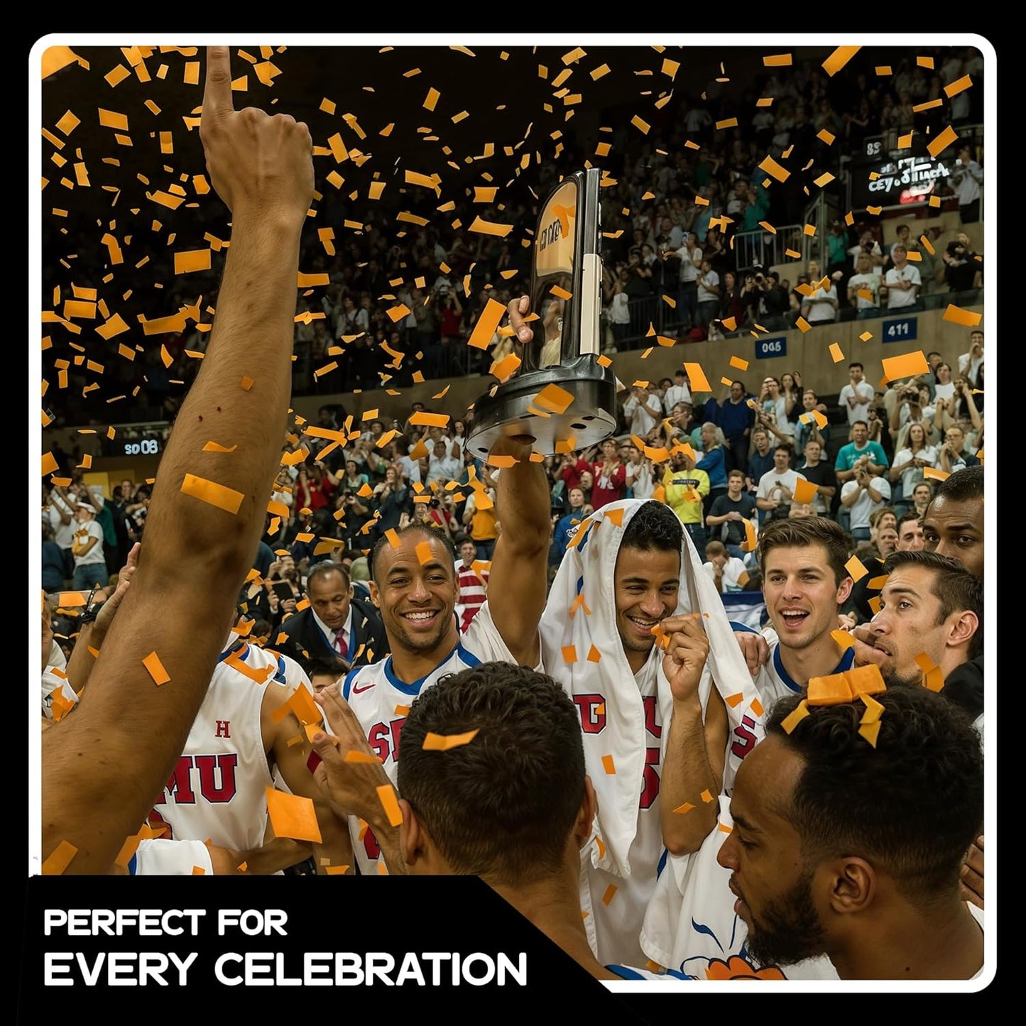 Orange Tissue Paper Confetti - Rectangular Fluttering Biodegradable Confetti for Cannon and Launcher use – Best for Wedding, Parties, Concerts and Live Events - 1 lb, 16 oz