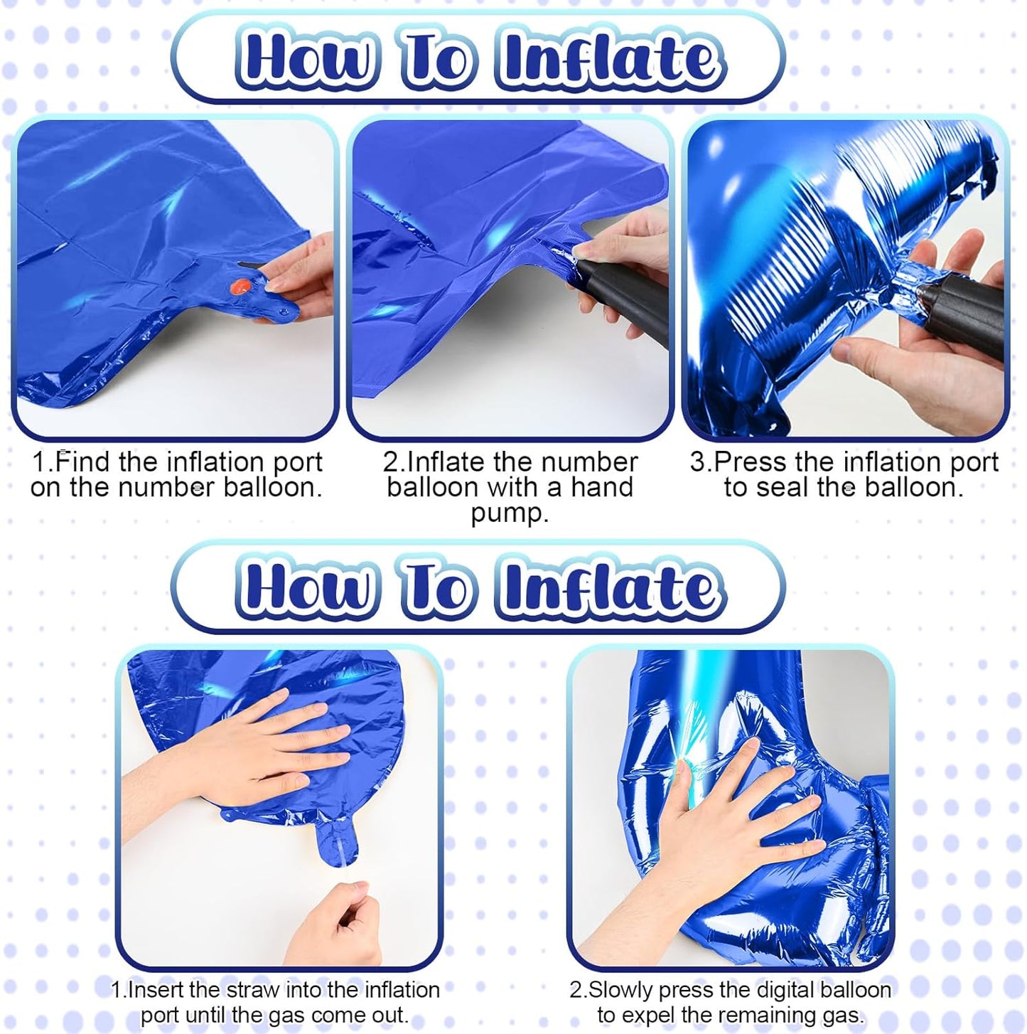 Navy Blue Balloon Number 5, 40 Inch Large Self Inflating Foil Mylar Number Balloons 0-9 for Boys Women, Dark Royal Blue Digital 5 Helium Balloon for Men 5th Birthday Decorations Graduation 2025 Party