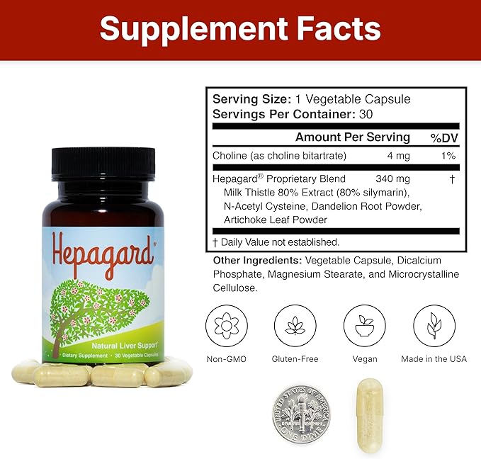 Natural Liver Support Supplement with N-Acetyl Cysteine (NAC) - Non-GMO, Vegan, Gluten-Free