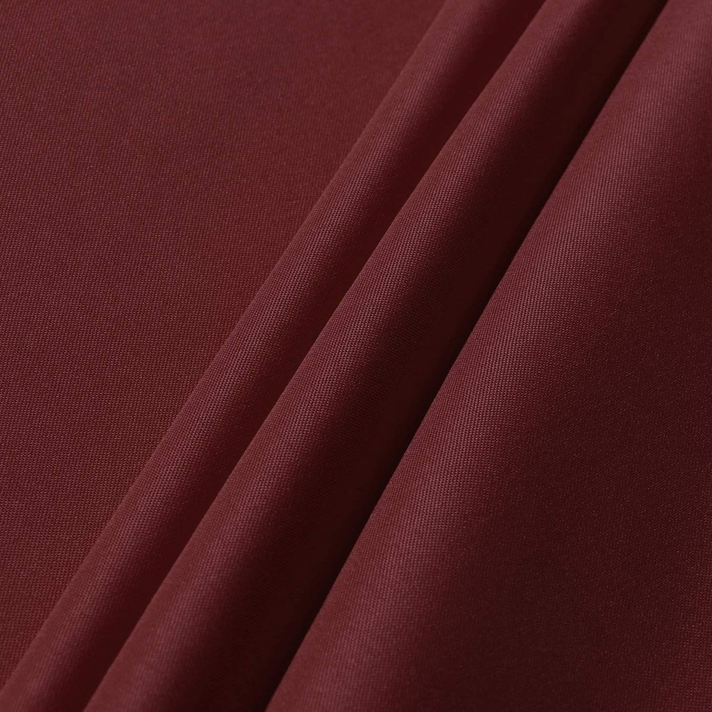 sancua Round Tablecloth - 48 Inch - Water Resistant Spill Proof Washable Polyester Table Cloth Decorative Fabric Table Cover for Dining Tables, Buffet Parties and Camping, Burgundy