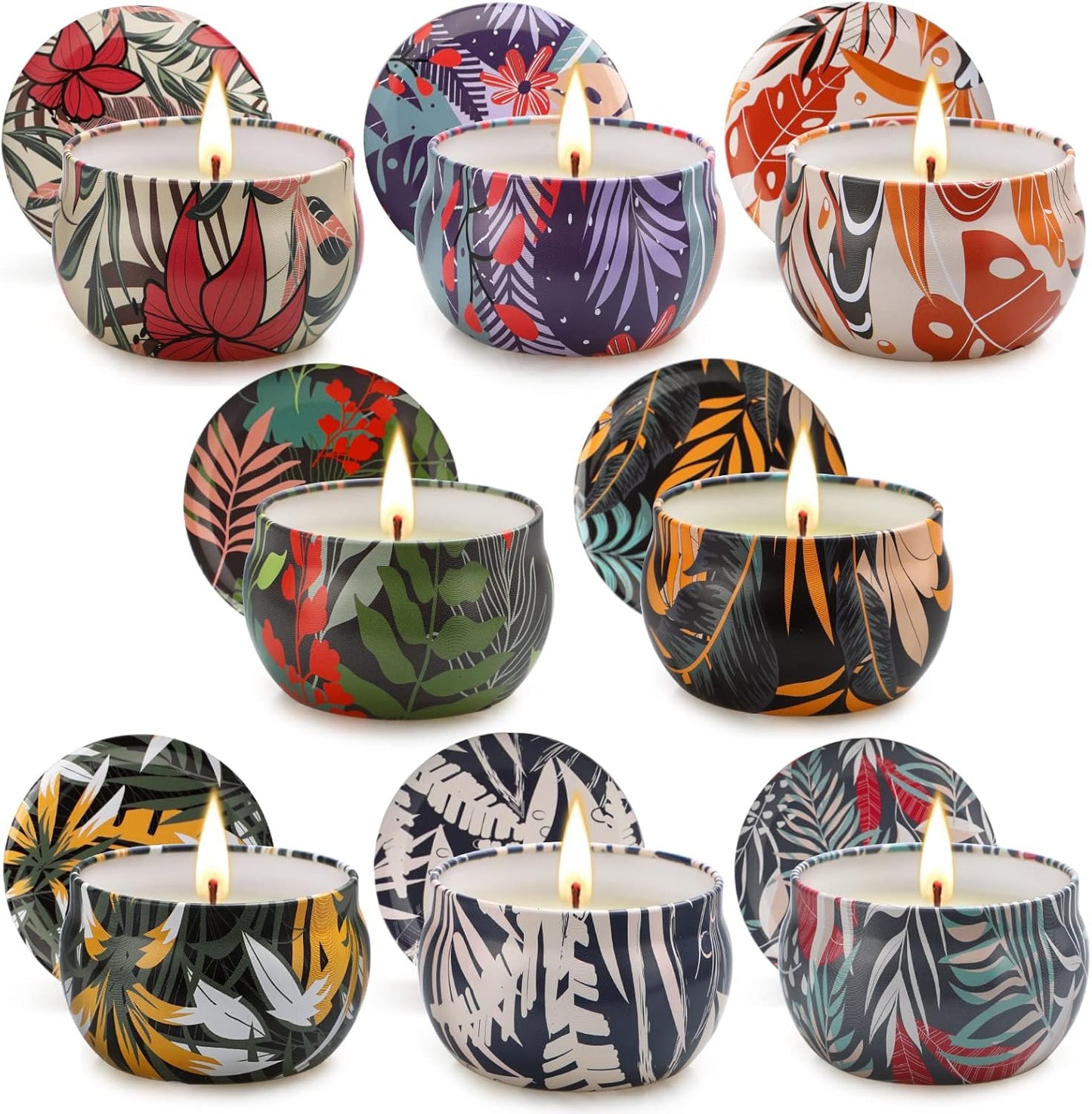 8 Pack Aromatherapy Candle Sets, Soy Wax Jar Candles Sets Gifts for Women, Long Lasting Scented Candles, Candles for Home Scented Ideal for Yoga, Meditation, Spa, Birthday, Christmas Gifts for Home