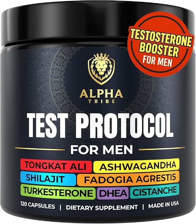 Alpha Tribe Test Protocol - Elite Natural Testosterone for Men | Testosterone Supplement for Men with Ashwagandha & Tongkat Ali | Muscle Growth, Libido, Stamina & Strength Support
